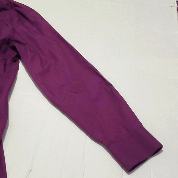 Croft & Barrow Classic Fit Plum Long Sleeve Button Down Shirt Office Event M - Picture 6 of 10